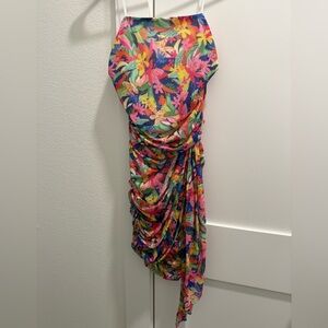 Amanda Uprichard Colorful Strapless Floral Dress